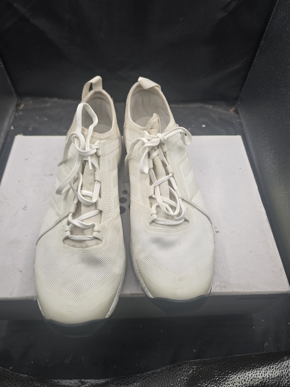 adidas Men's Cream Knit‎ Lace-Up Sneakers